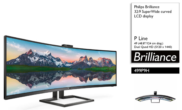 Philips 499P9H je širokoúhlý monitor pro profesionály