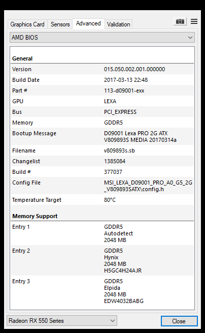 MSI Radeon RX 550 Aero ITX vs Asus GeForce GT 1030