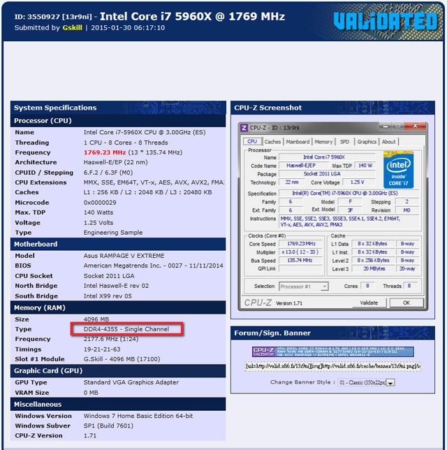 G.Skill je opět králem na poli přetaktování operačních pamětí, s Ripjaws 4 bylo dosaženo taktu 4355 MHz