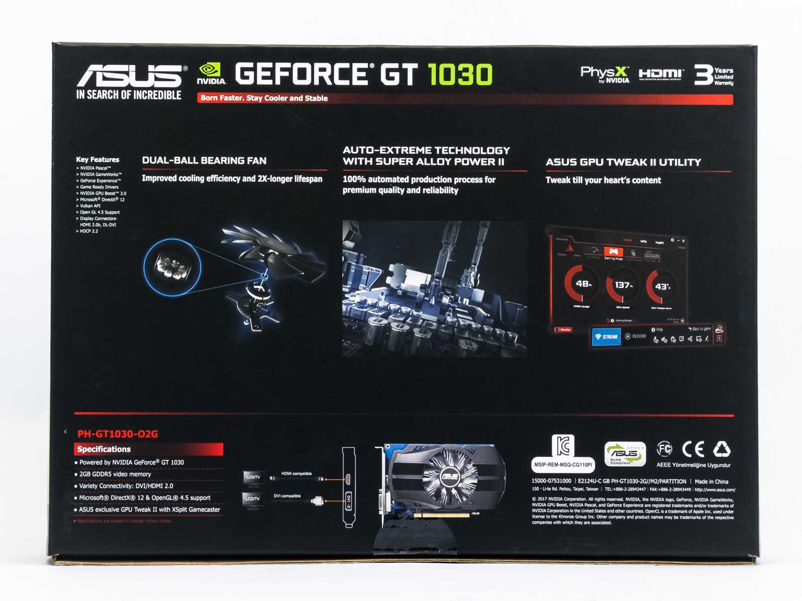 MSI Radeon RX 550 Aero ITX vs Asus GeForce GT 1030