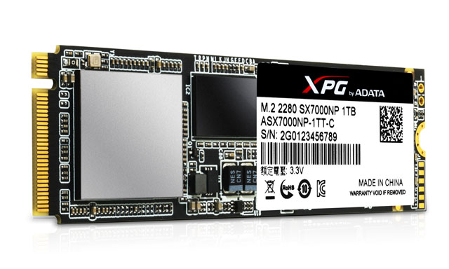 Adata vydává herní M.2 SSD XPG SX7000 s kapacitou až 1 TB