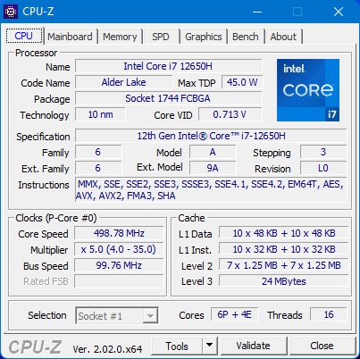 cpuz cpu