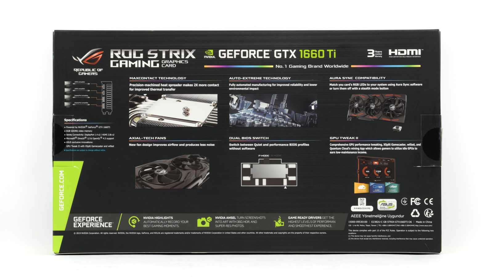 Asus ROG Strix GF GTX 1660 Ti O6G: ve všech ohledech šílená