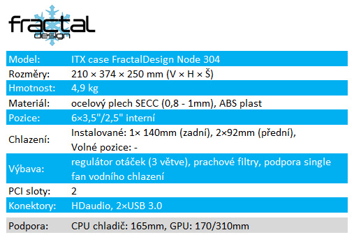 FractalDesign Node 304 – malá skříň z venku, velká uvnitř