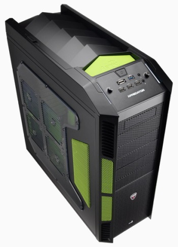 Aerocool připravuje zelenočerný full-tower XPredator Evil