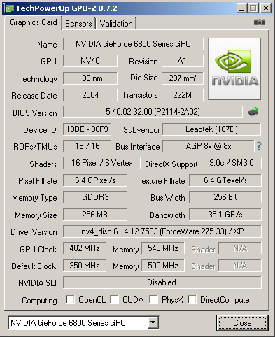  GeForce 6800 Ultra 