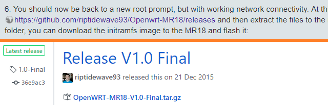 Firmware OpenWrt Upgrade