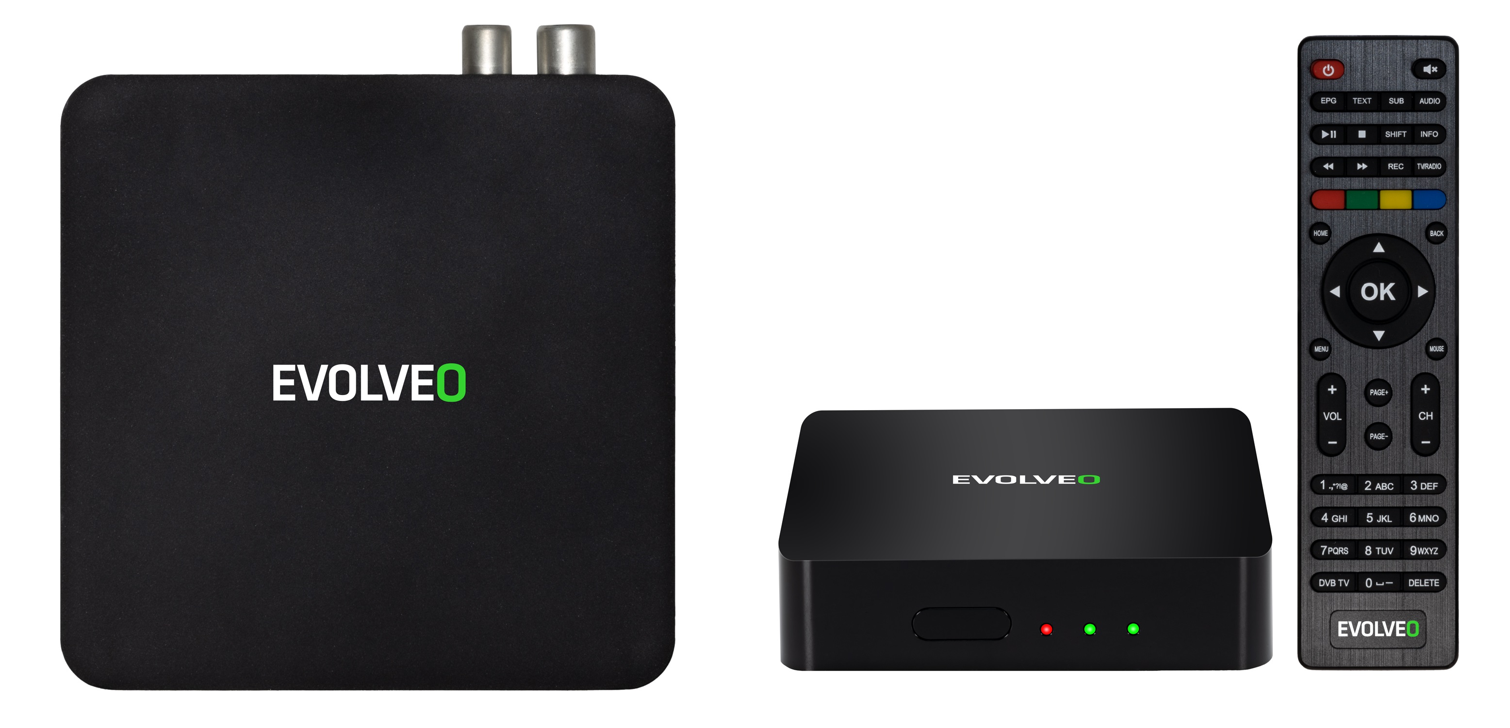 Evolveo Hybrid Box T2: multifunkční zařízení spojující set-top box a multimediální Android centrum