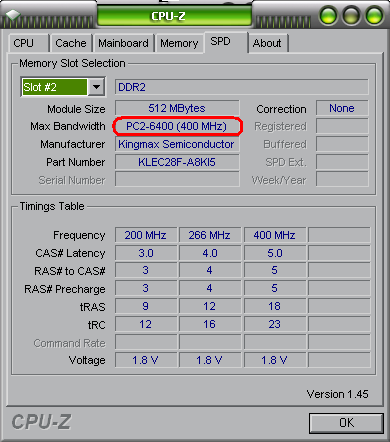 Vyhodnocení OverclocKing 4 - přetaktování pamětí