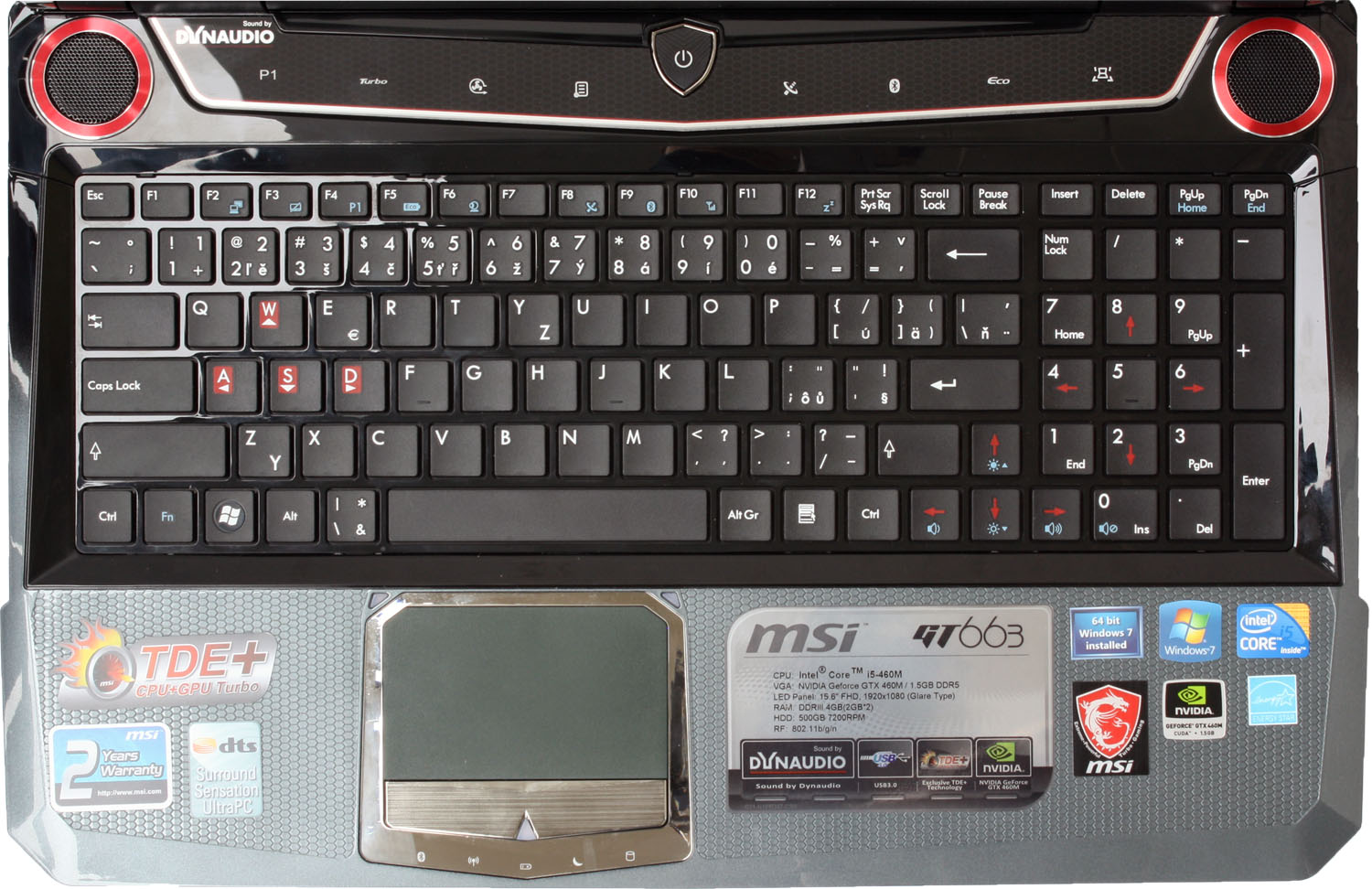 MSI GT663 — herní notebook se vším všudy