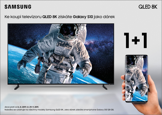 Samsung dává k televizorům QLED 8K zdarma telefon Galaxy S10