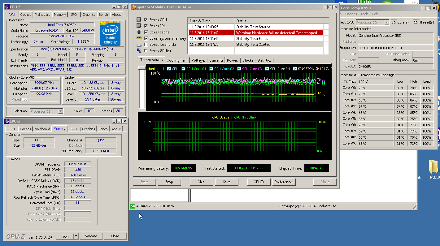 Přetaktování monstra Intel Core i7-6950X Broadwell-E