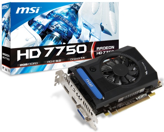 MSI Radeon HD 7750 s 2 GB paměti v prodeji!