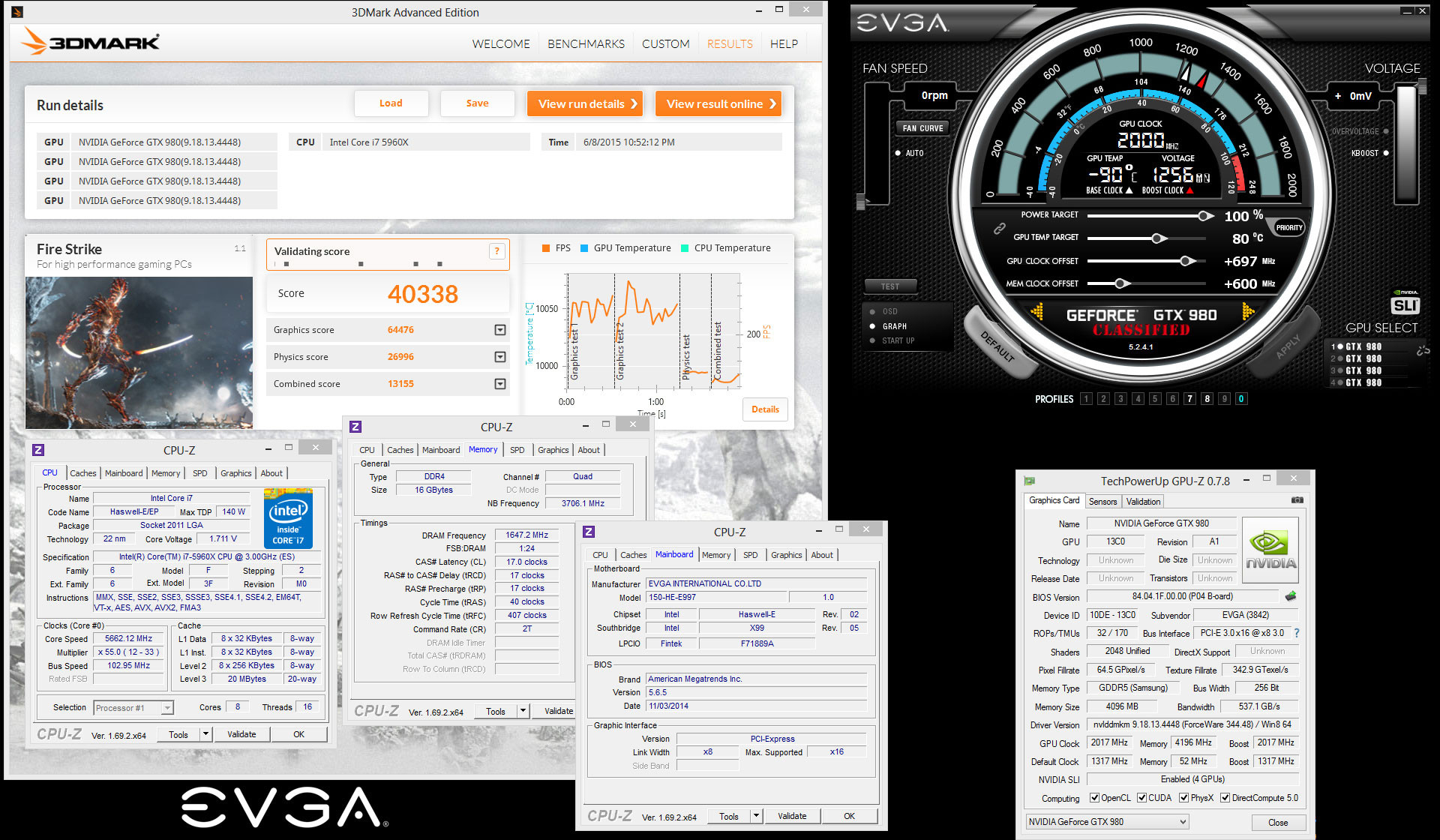 Overclocker K|NGP|N láme s grafikou GTX 980 od EVGA rekordy v 3DMark