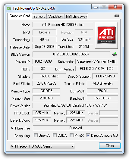 GPU-Z 0.4.6 se soutěží o grafické karty MSI