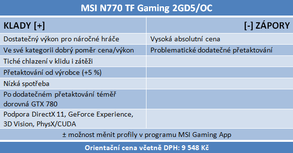 MSI N770 a N780 TF Gaming — úžasné ticho i výkon