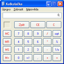 ...úspěšně spuštěná kalkulačka.