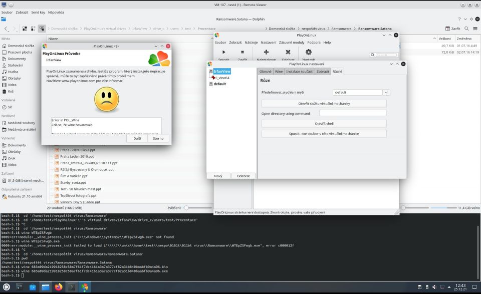 Jak šlape ransomware pro Windows pod Linuxem ve Wine?