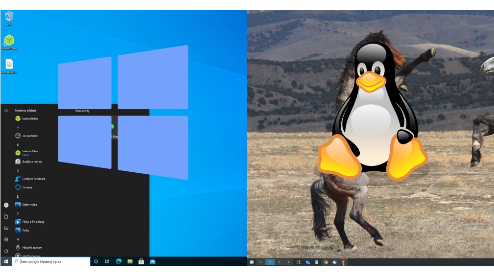Připravujeme se na instalaci distribuce Linuxu vedle MS Windows