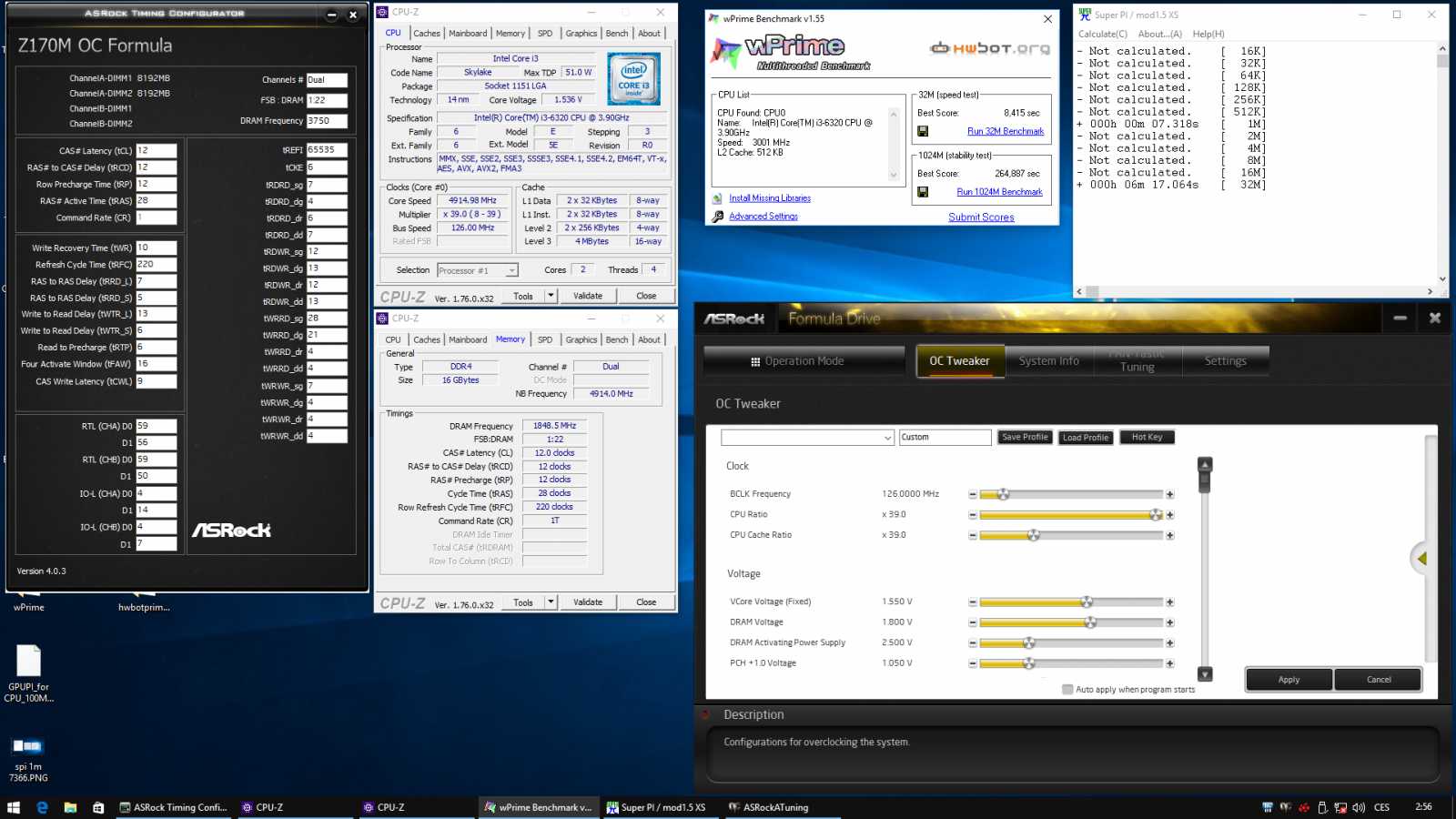 Taktujeme Intel Core s ASRock Z170M OC FORMULA