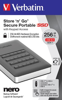 Verbatim začíná prodávat nové HDD a SSD s kódovací klávesnicí