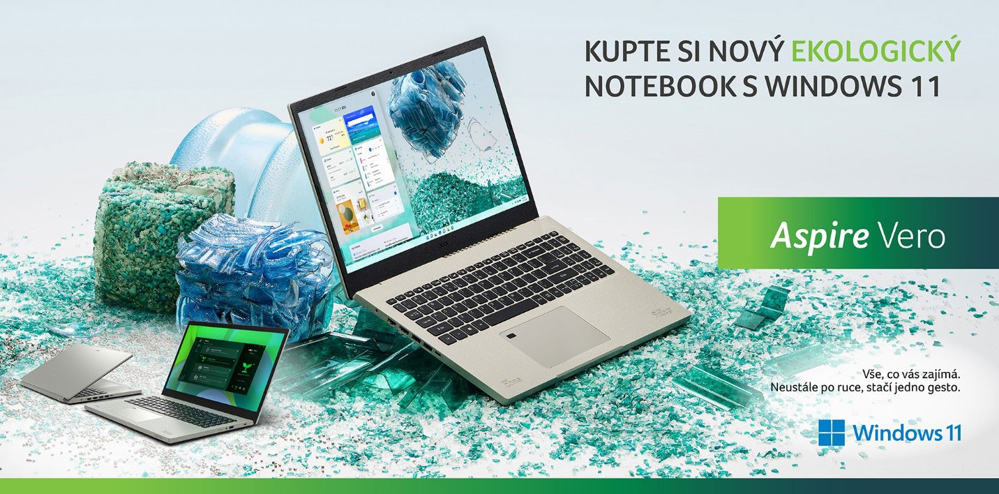 Acer představuje „ekologický“ notebook Aspire Vero