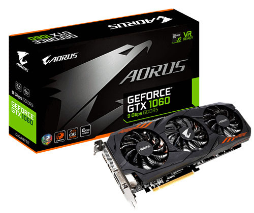 Gigabyte vydává pod značkou Aorus grafiku GeForce GTX 1060 6 GB s rychlejšími pamětmi