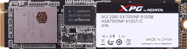 2× 512 GB NVMe SSD od ADATA: XPG SX7000 a SX8000