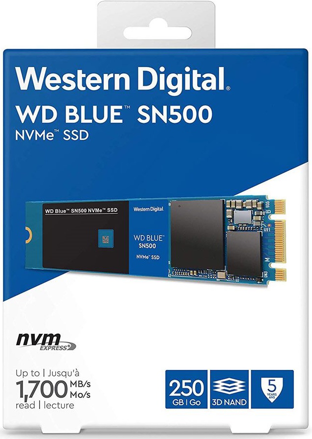 WD Blue (SN500) 500 GB – Nejlevnější SSD pro NVMe na trhu