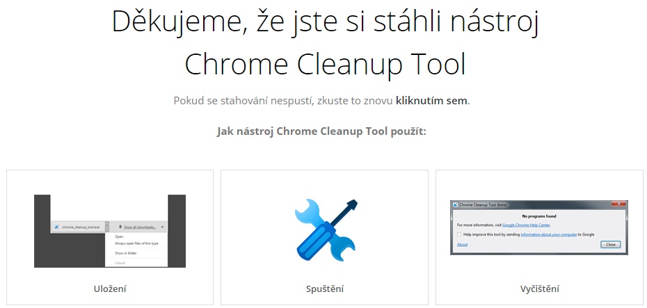 Stáhněte si Chrome Cleanup pro bezpečnější surfování na webu