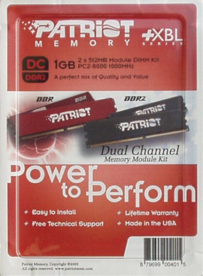 2xPatriot DDR2 dual-channel kit