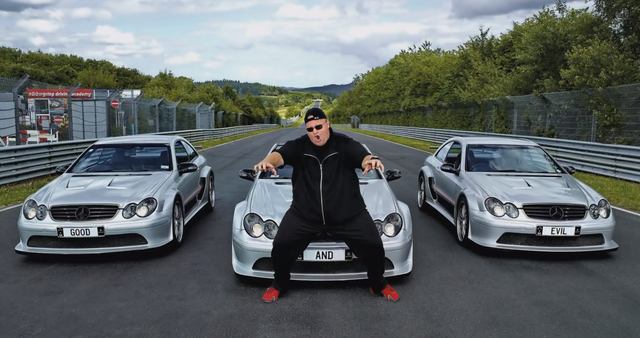 Luxusní auta neupirátíte (ale můžete si na ně vypirátit). Kim Dotcom na Nürburgringu (zdroj: Youtube)