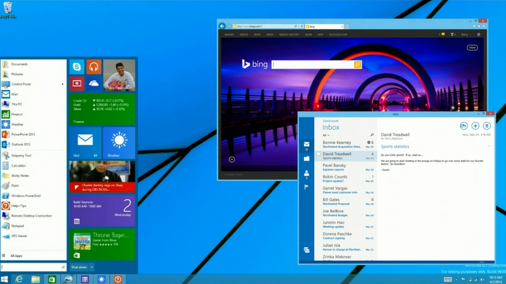 Update 1 pro Windows 8.1 přinese řadu změn. Nabídka Start se vrátí v další aktualizaci