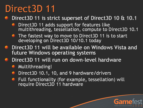 Rozhraní DirectX 11 a jeho nejbližší budoucnost