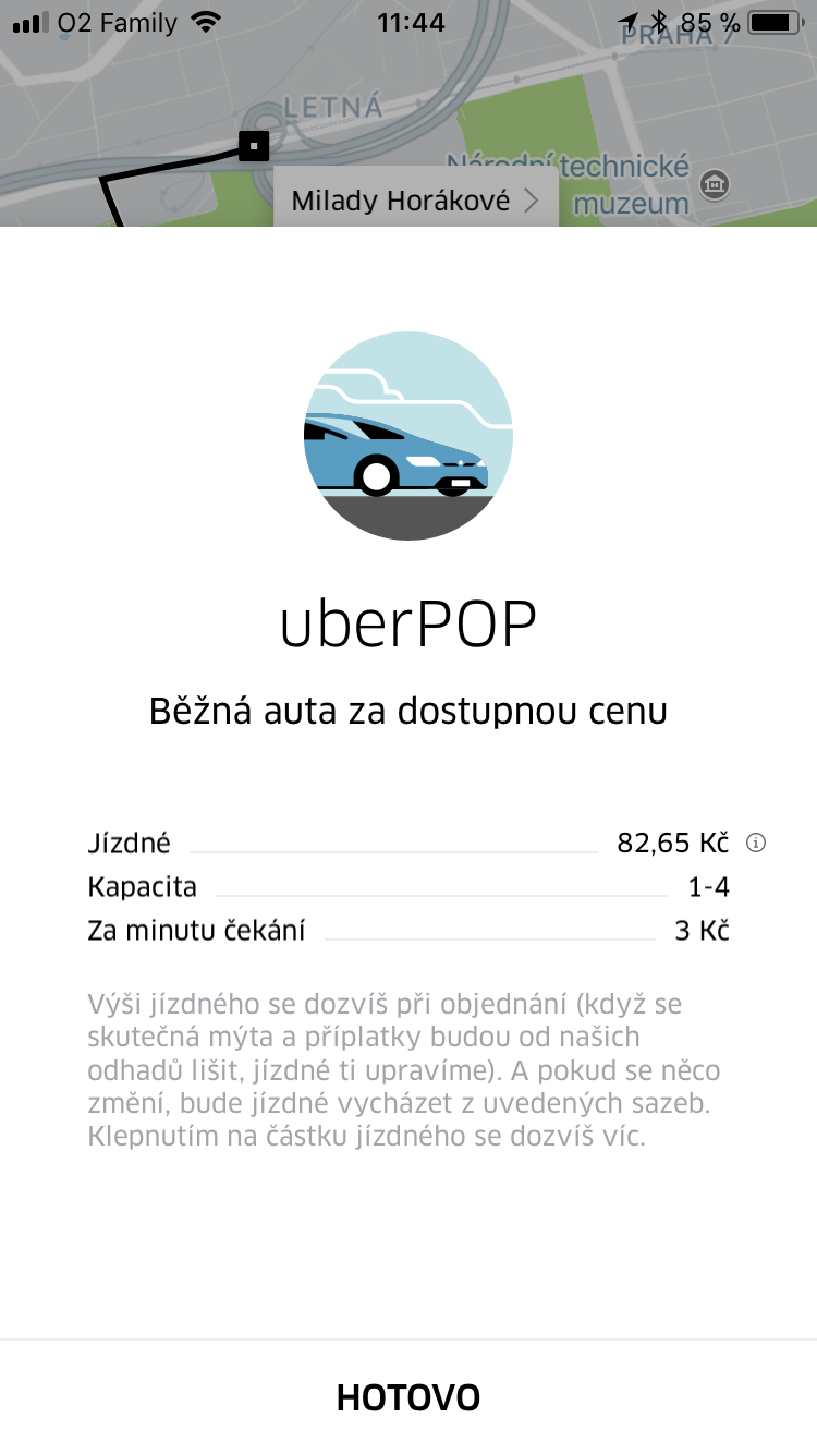 Cestující nyní v aplikaci Uber vidí přesnou cenu ještě před objednáním jízdy