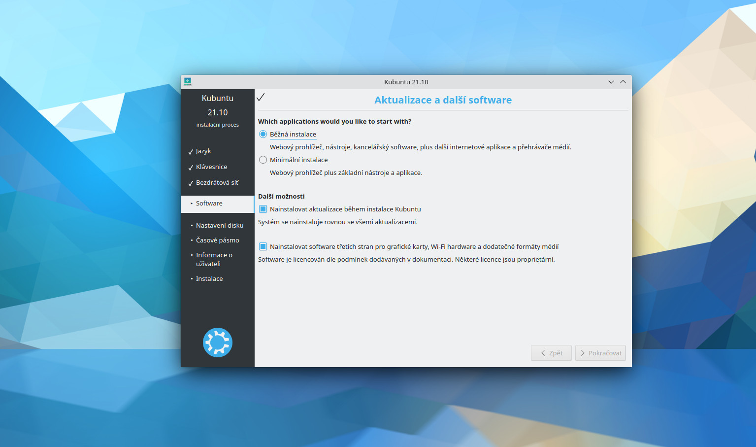Instalace Kubuntu, základní nastavení.