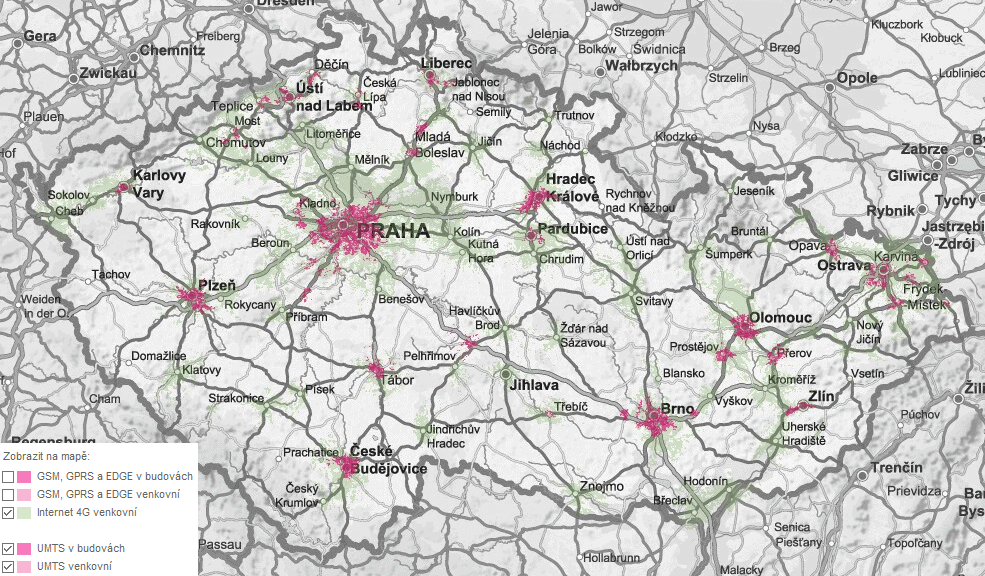 O2 a T-Mobile slibují pokrytí 3G sítí na evropské úrovni do šesti let