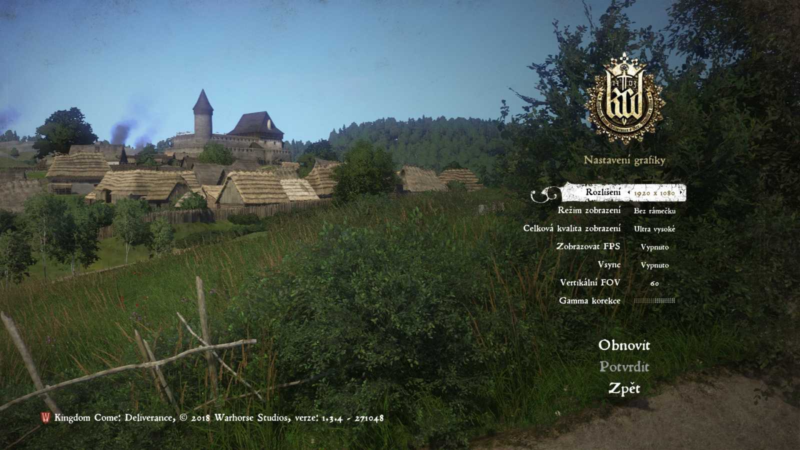 Kingdom Come: Deliverance: vliv nastavení na výkon