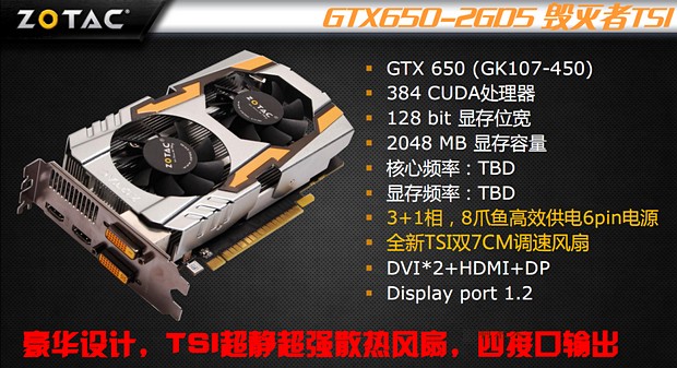 ZOTAC GeForce GTX 650 2GB Extreme – známe finální podobu a specifikace