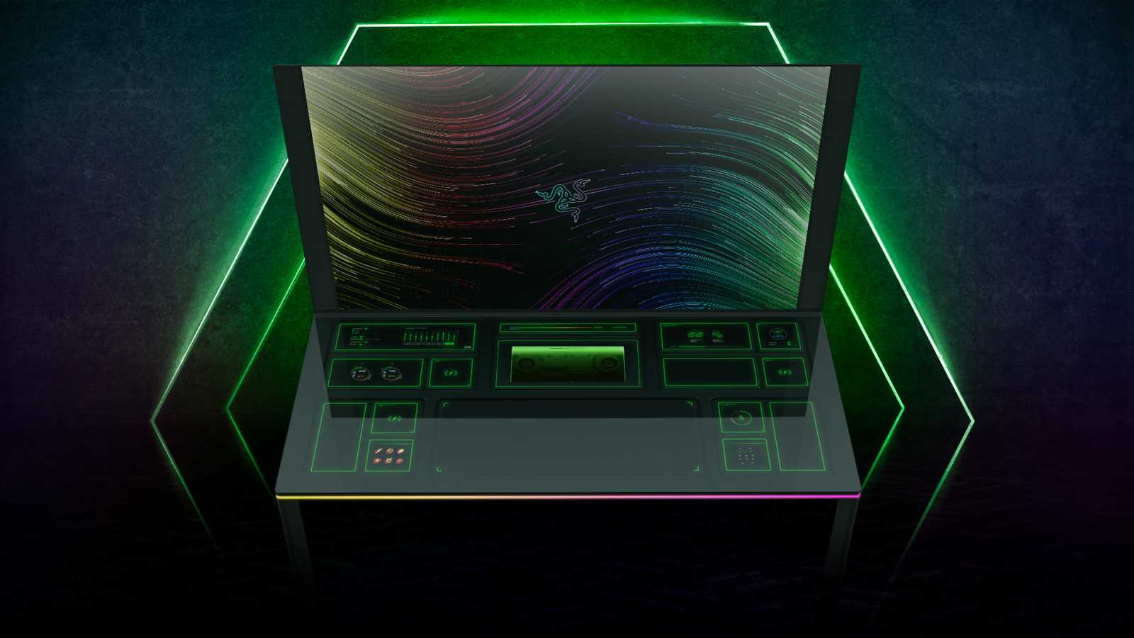 Razer ukázal unikátní modulární počítač vestavěný do stolu a nové notebooky Blade