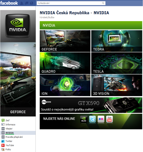 Staň se fanouškem nVidie na Facebooku a vyhraj výkonnou GeForce GTX 590 [soutěž]