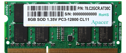 Apacer odhalil novou paměť DDR3-1600 SO-DIMM