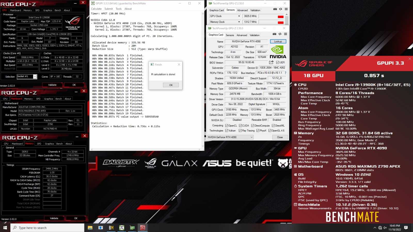 Galax RTX 4090 HOF přetaktovaná na 3.825 GHz zválcovala hromadu rekordů