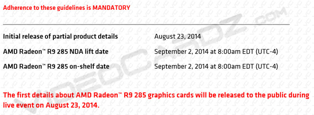 Grafika Radeon R9 285 od AMD dorazí na trh v září a bude následovaná výkonnějším modelem