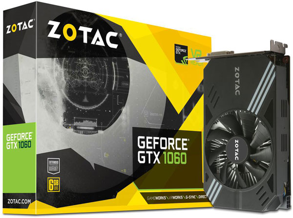 Grafická karta nVidia GeForce GTX 1060 – Zotac GeForce GTX 1060 6GB