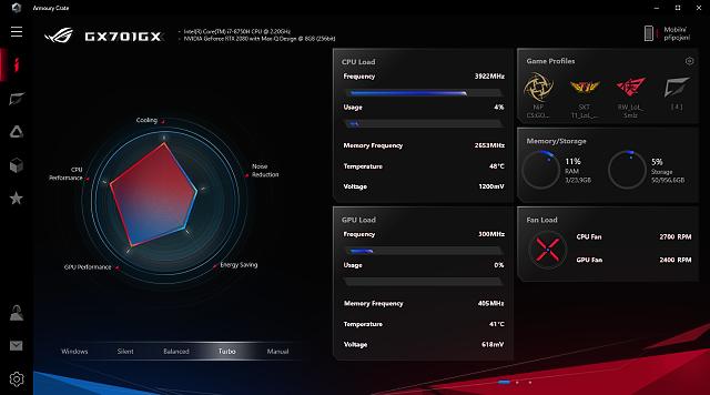 ASUS ROG Zephyrus GX701: herní stroj s fantastickým LCD