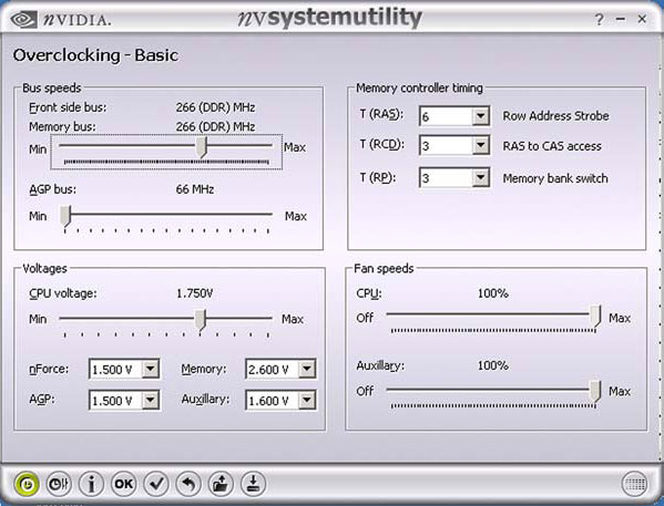 Novinka pro nForce - nVidia System Utility 1.0