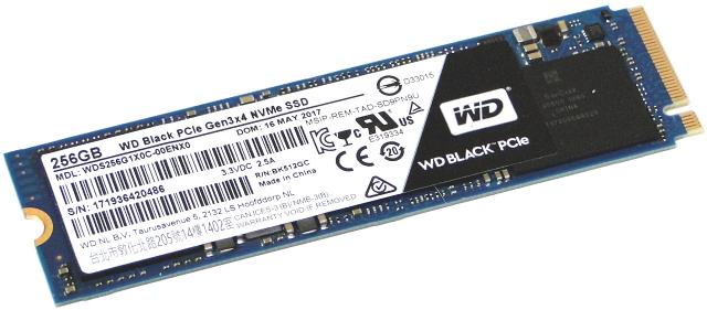 WD Black 256 GB: Nejlevnější M.2 SSD na trhu