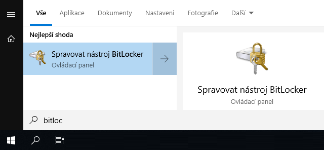 Spuštění BitLockeru