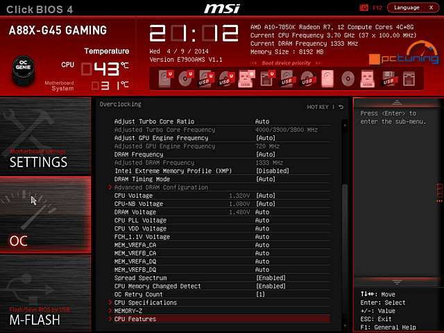 MSI A88X-G45 Gaming: luxusní design i výbava